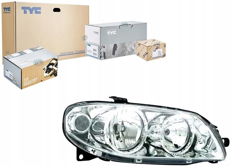 Lampa Przednia Tyc Reflektor H1 H7 Elektryczny Z Silnikiem Fiat Pun 20