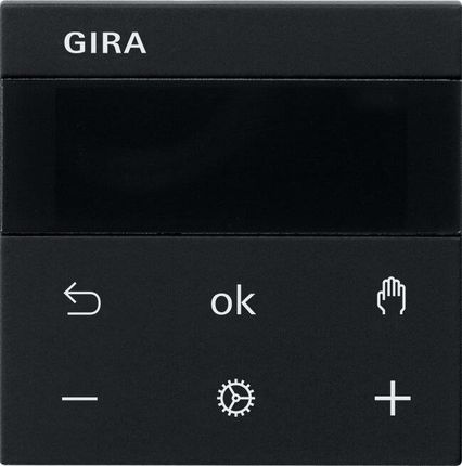 Gira Pokrywa Regulatora Temperatury Z Wyświetlaczem Czarny Mat System 3000 5393005