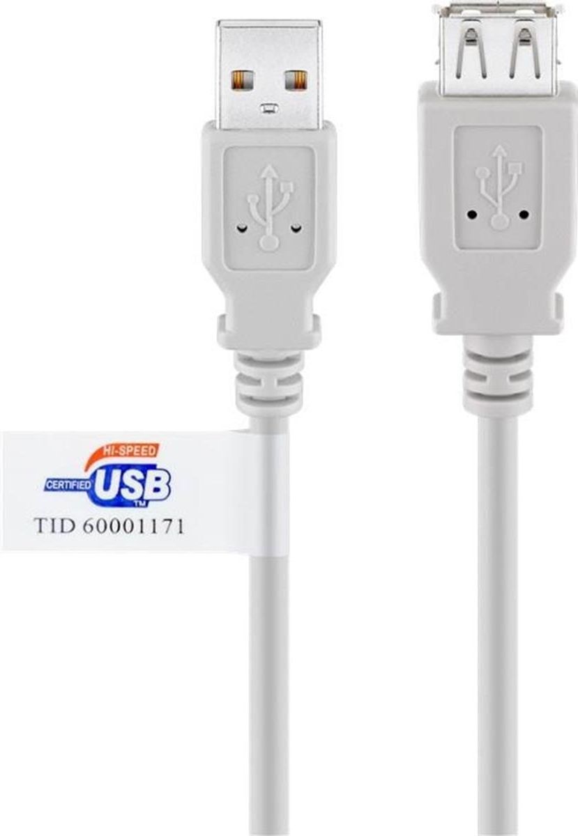 Wentronic USB-Kabel A Auf B, 3 M, Transparent – Für Drucker, Scanner, Externe Festplatten