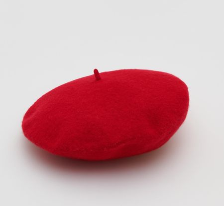Reserved - Wełniany beret - Czerwony