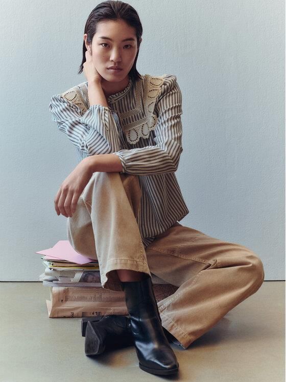 Mango Botki Virgil 37064382 Czarny - Ceny i opinie - Ceneo.pl