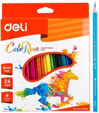 Zdjęcie Deli Kredki Ołówkowe 24 Kolory Trójkątne - Wiązów