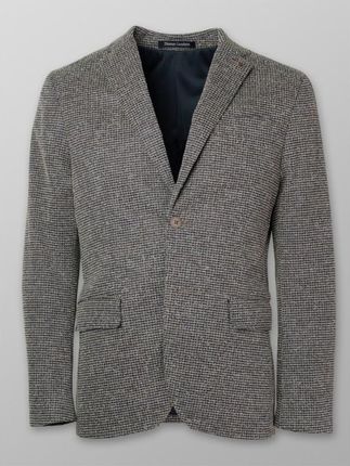 Szaro-beżowa marynarka w drobny wzór