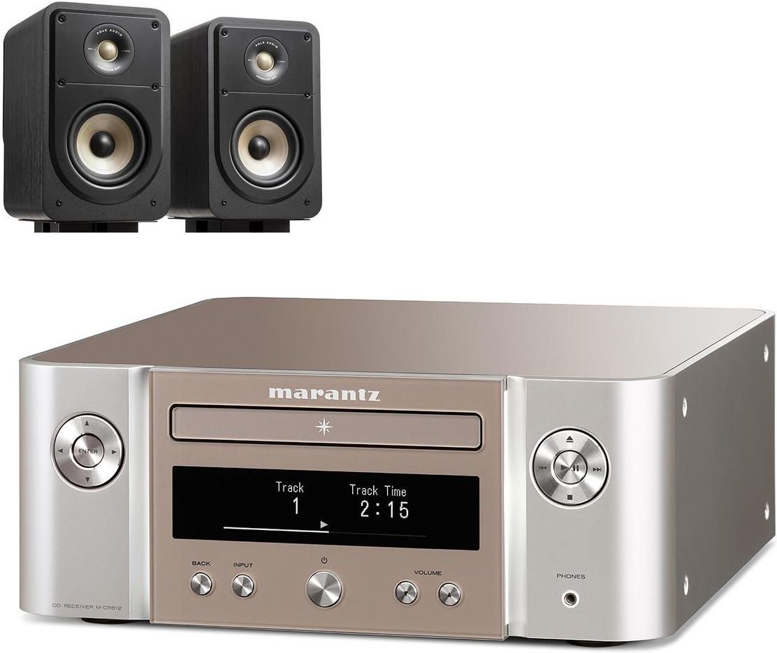 Marantz Melody X MCR612 srebrny Polk Audio Signature ES15 czarne marantz-melody-x-mcr612-srebrny-polk-audio-signature-es15-czarne
