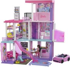 Zdjęcie Barbie DreamHouse® Deluxe Domek 60 rocznica + 2 lalki HCD51 - Ząbki