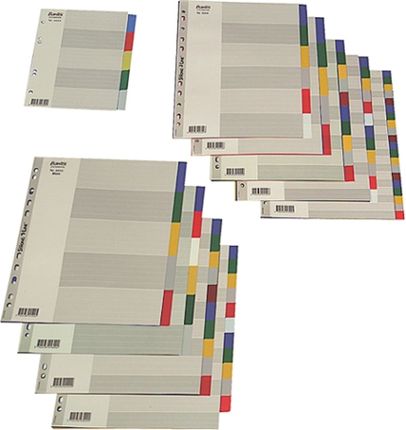 Bantex Przekładki plastikowe indeksujące 20 szt. kolorowe