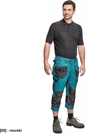 Cerva Dayboro Spodnie 3/4 Męskie Spodnie 3/4 Robocze Odblaskowe Elementy 100 % Trifibetex 62