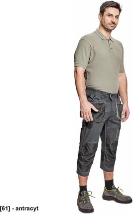 Cerva Dayboro Spodnie 3/4 Męskie Spodnie 3/4 Robocze Odblaskowe Elementy 100 % Trifibetex 54