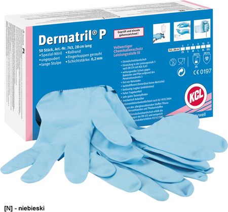 R E I S Kcl Derma743 Jednorazowe Rękawice Nitrylowe Dermatrill 743 9