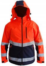Consorte Softshell Snow Hawk Ocieplana Polarem Kurtka Z Softschell'U Ostrzegawcza Z Kapturem Pomarańczowy S