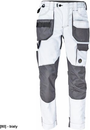Cerva Dayboro Spodnie Męskie Spodnie Robocze Odblaskowe Elementy 100 % Trifibetex Biały 48