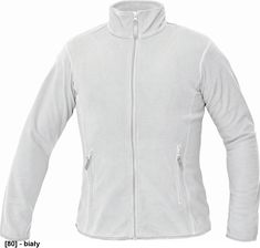 Cerva Gomti Damski Polar Z Mikropolaru Z Kołnierzem 100% Poliester 180G/M2 Biały L