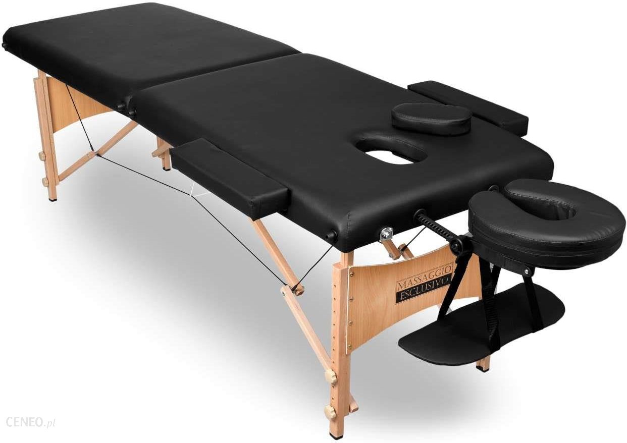 Stół do masażu łóżko drewniane składane Similan czarne