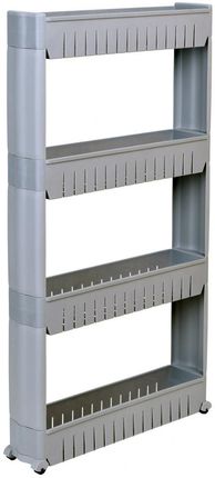 Gockowiak Szafka Łazienkowa Na Kółkach Szara 4 Poziomy