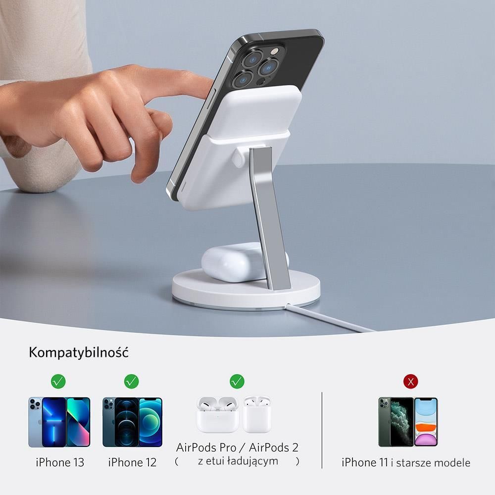Ładowarka do telefonu Anker 633 Magnetic Wireless Charger (Maggo) White (B25A7321) - Opinie i ceny na Ceneo.pl Ładowarka do telefonu Anker 633 Magnetic Wireless Charger (Maggo) White (B25A7321) - Opinie i ceny na Ceneo.pl