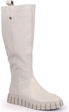 Zdjęcie Kozaki damskie płaskie ocieplane beżowe Potocki - Ślesin