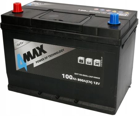 4Max Akumulator 12V 100Ah 800A L Plus Bat100 800L Jap Bat100 800L Jap 4Max