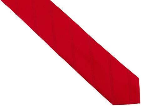 Czerwony krawat męski w strukturalne paski D321