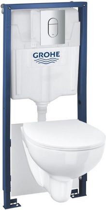 GROHE Solido – stelaż podtynkowy Rapid do WC wiszącego z miską + deską Bau Ceramic, zestaw 5w1 3990200