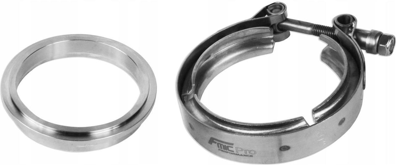 FMIC.PRO V-bandklem – 76 Mm (3 Inch) – Roestvrij Staal – Met Safety-Lock Moer – Voor Uitlaat- En Turbosystemen