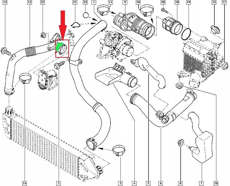 LLS-GERMANY Ladeluftschlauch Für Renault Trafic III 1.6 DCi - Turboschlauch 144601915R