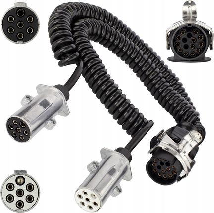Hybsz Przewód Spiralny Adapter 15 Pin 7 N+S 24V 4,5M Psam4,5 Kabel Naczepa Qly-S