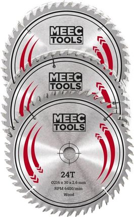 Meec Tools Tarcze Tnące Do Pilarki Tarczowej 3 Elementy Ø216mm 21080S01