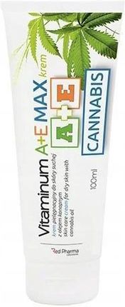 Red Pharma Laboratories Vitaminum A+E Max Cannabis Krem Pielęgnacyjny Do Skóry Suchej Z Olejem Konopnym 100 Ml 