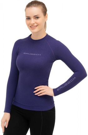 Koszulka termoaktywna damska z długim rękawem Brubeck 3D PRO LS15940 fioletowy