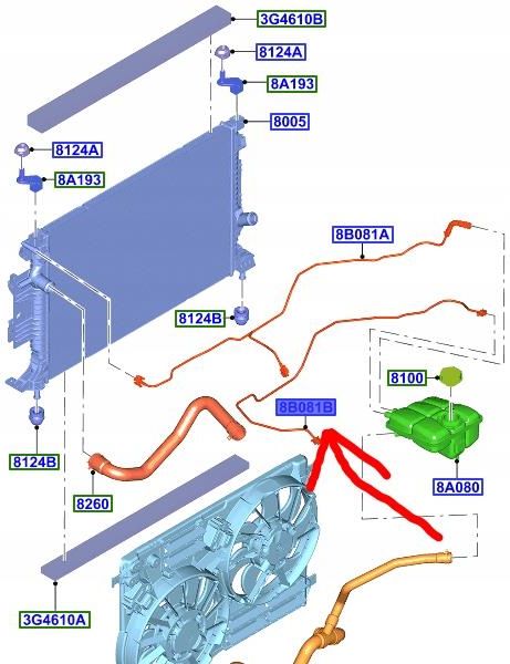 Ford Oe Przewód Zbiorniczka Wyrównawczego 2 0 Tdci Fv41 8K012 Aa ...