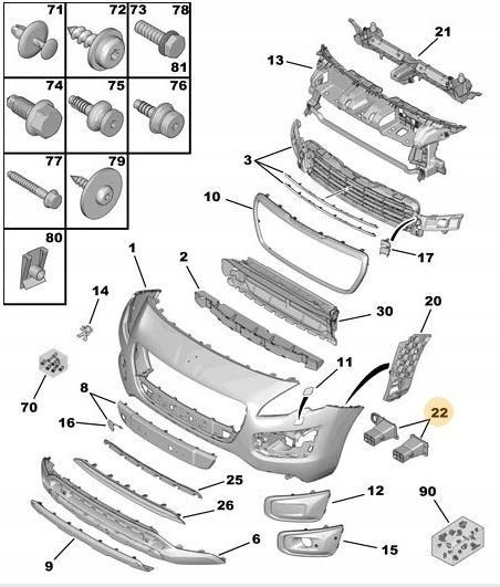 ポチ Peugeot Oe Strefa Zgniotu 3008 5008 742293 - Opinie i ceny