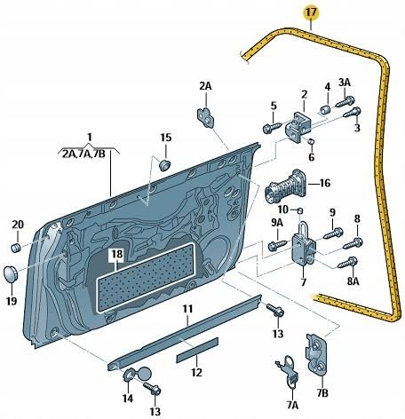 Audi Oe Uszczelka Drzwi Wewn Trz Prawo Lewo A C Rs F G