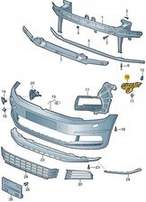 Volkswagen Oe Lizg Prowadnica Zderzaka Vw Touareg Iii Pl C