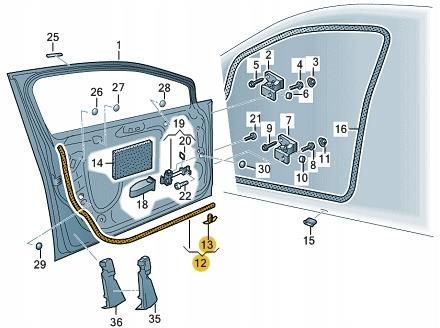 Volkswagen Oe Uszczelka Zew Ramy Drzwi Golf Vii D Prawa G B Opinie I Ceny Na Ceneo Pl