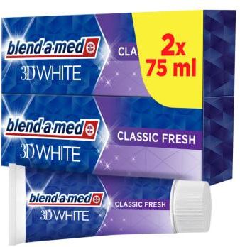 BlendAMed 3D White Pasta Do Zębów Classic Fresh 2 X 75Ml