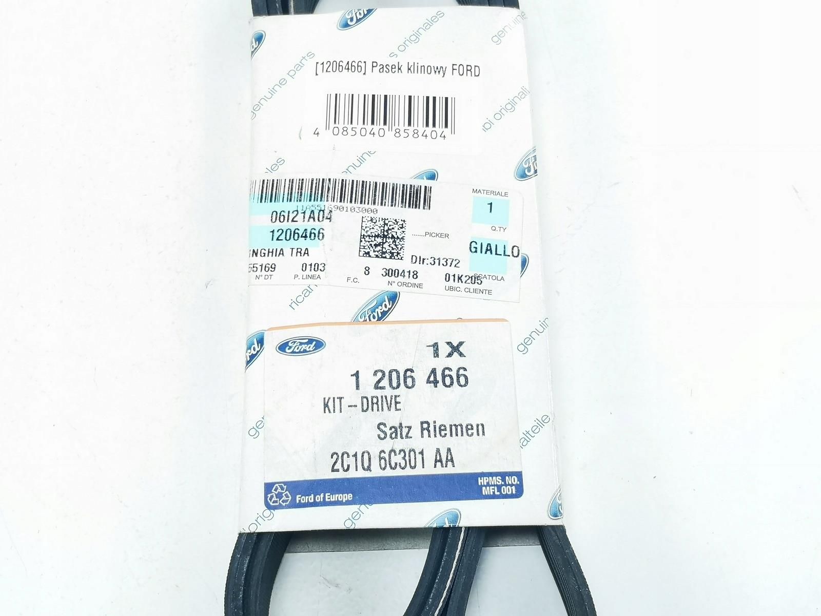 パーツ P Ford Oe Pasek Wielorowkowy Escort Orion 1.4 1.6 9095 1206466