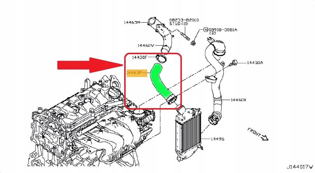 Turborury Rura Wąż Intercoolera Nissan Qashqai 1.6 DigT 2506700022260 ...