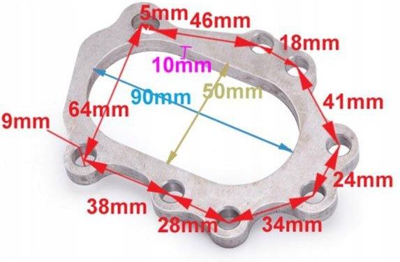 Tuning Mechaniczny Epman Flansza 5Bolt Adapter T28 T25 Gt28 Gt25 Dwa Rozsta 35 Opinie I Ceny