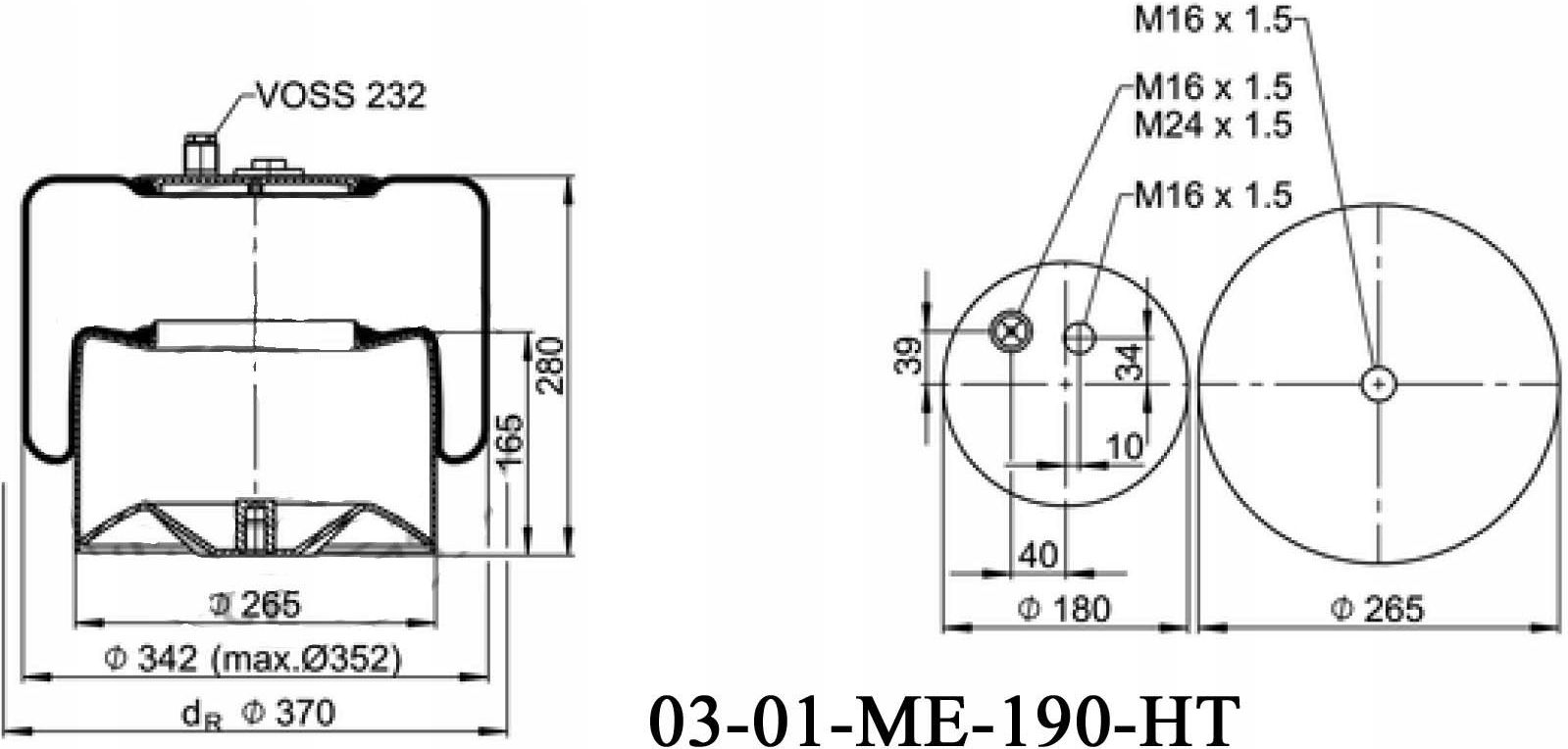 Zawieszenie silnika Ht Poduszka Zawiesz 4183 Np24 Mercedes Actros Mp2 ...