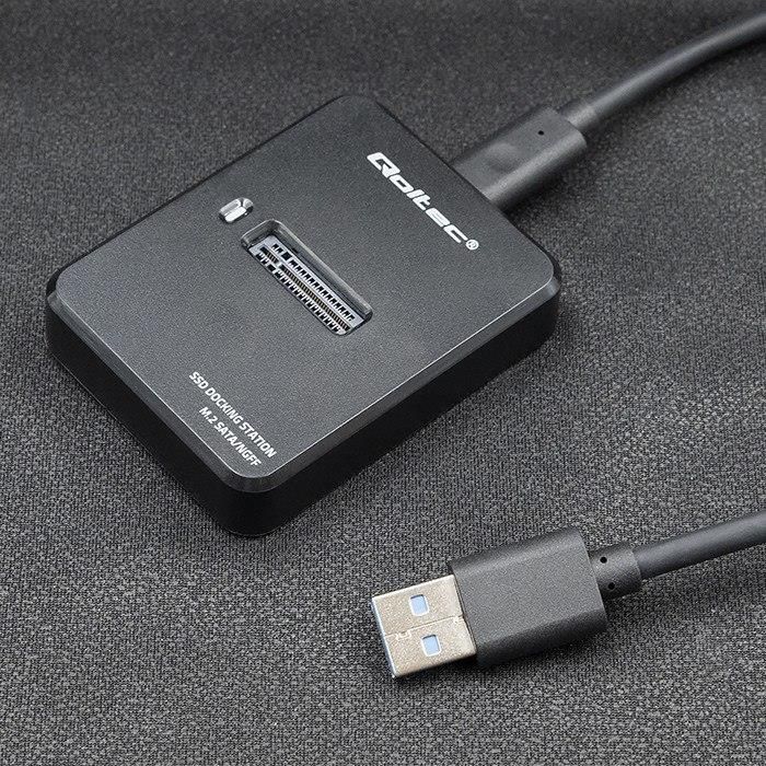 Qoltec Stacja dokująca dysków SSD M.2 SATA NGFF - zdjęcie 2 Qoltec Stacja dokująca dysków SSD M.2 SATA NGFF