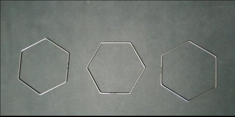 Sześciokąt Metal Niemalowany 12Cm Do Łapaczy Snów - zdjęcie 3 Sześciokąt Metal Niemalowany 12Cm Do Łapaczy Snów