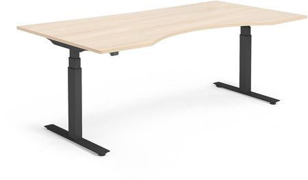 Aj Produkty Biurko Elektryczne Modulus 2000X1000 Mm Czarny Dąb