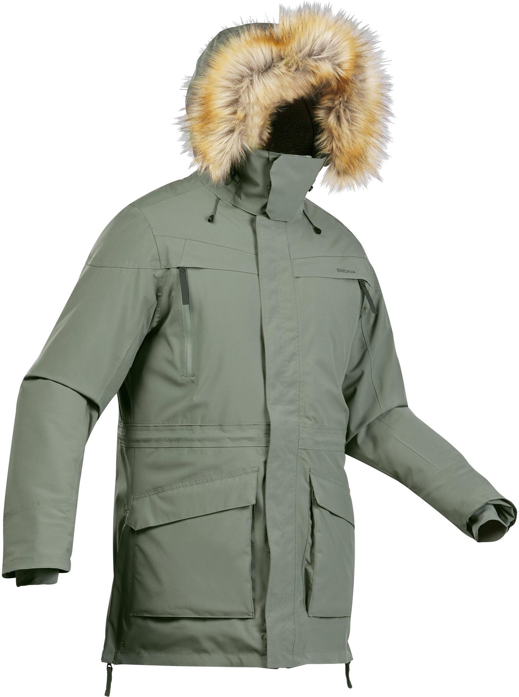 Quechua Parka Turystyczna M Ska Zimowa Sh Ultra Warm C Khaki