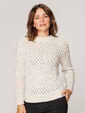 Zdjęcie Sweter ażurowy w kolorze ecru - Chorzów