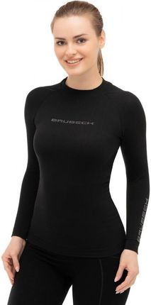 Koszulka termoaktywna damska z długim rękawem Brubeck 3D PRO LS15940 czarny