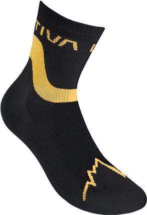 Wełniane Skarpety La Sportiva Snowrun Socks - Black/Yellow