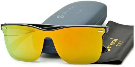 Okulary Pełne Lustro Przeciwsłoneczne Pomarańczowe Uv400 Str-1597d