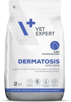 Vetexpert 4T Veterinary Dermatosis Duck& Rice Cat Kaczka Ryż 250G