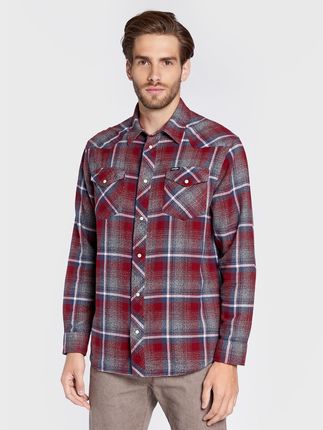 Wrangler Koszula Heritage W5D1LAXRO Czerwony Regular Fit