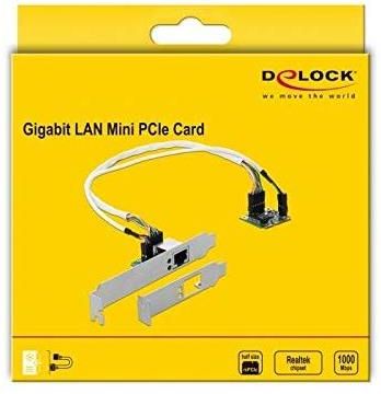Delock Mini Pcie I / O Half Size 1 X Gigabit Lan Low Profile, Adapter (95265)